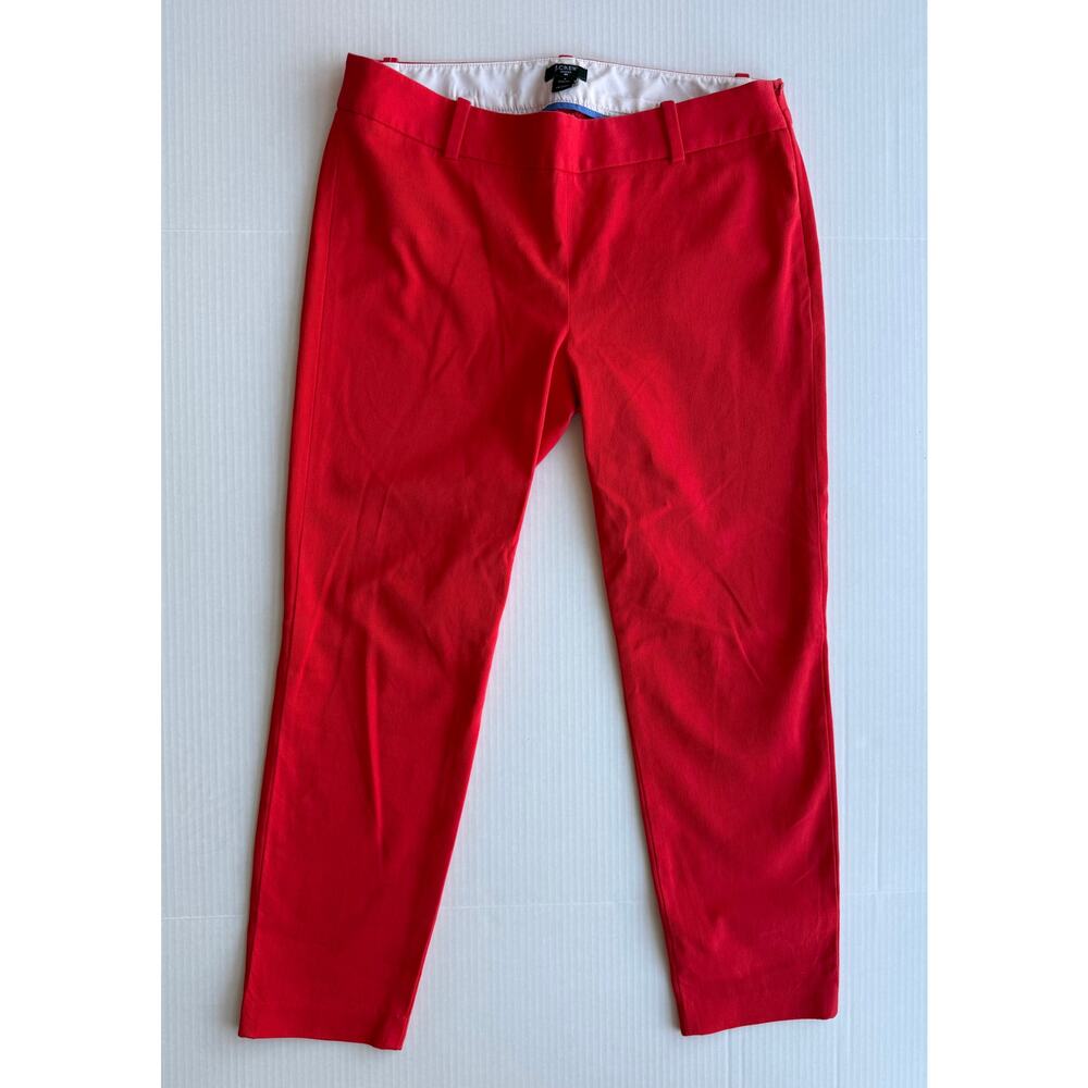 J.Crew Women's Stretch City Fit Capri Size 8 Red Orange